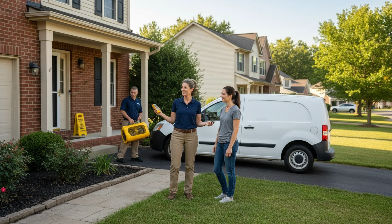 Residential water damage restoration in Cranks, KY